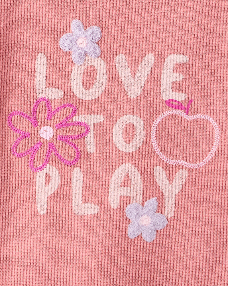 Baby Girl Love To Play Short-Sleeve Graphic Tee - Pink, image 3 of 4 slides