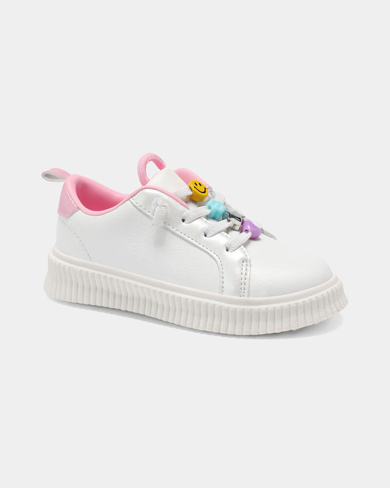 Toddler Girl Charm Casual Shoes - White/Pink, image 1 of 6 slides