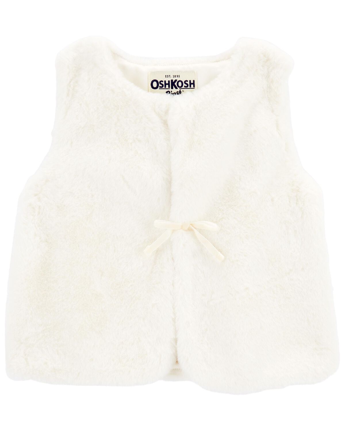 White Toddler Faux Fur Vest