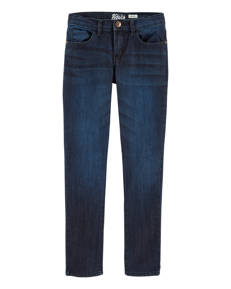 Kid Dark Blue Wash Skinny-Leg Jeans, image 1 of 5 slides