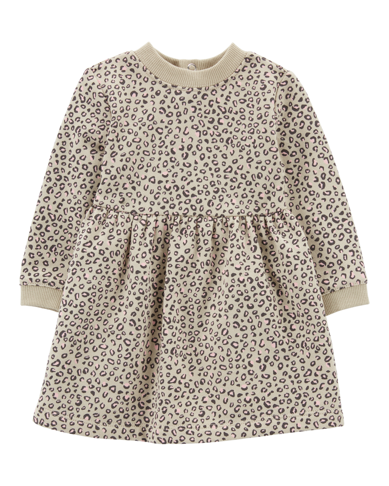 Baby Cheetah Print Fleece Dress, image 1 of 5 slides