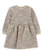 Baby Cheetah Print Fleece Dress, image 1 of 5 slides