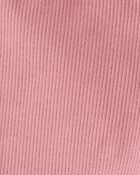 Baby Organic Cotton Rib Drawstring Leggings in Dark Blush, image 4 of 5 slides