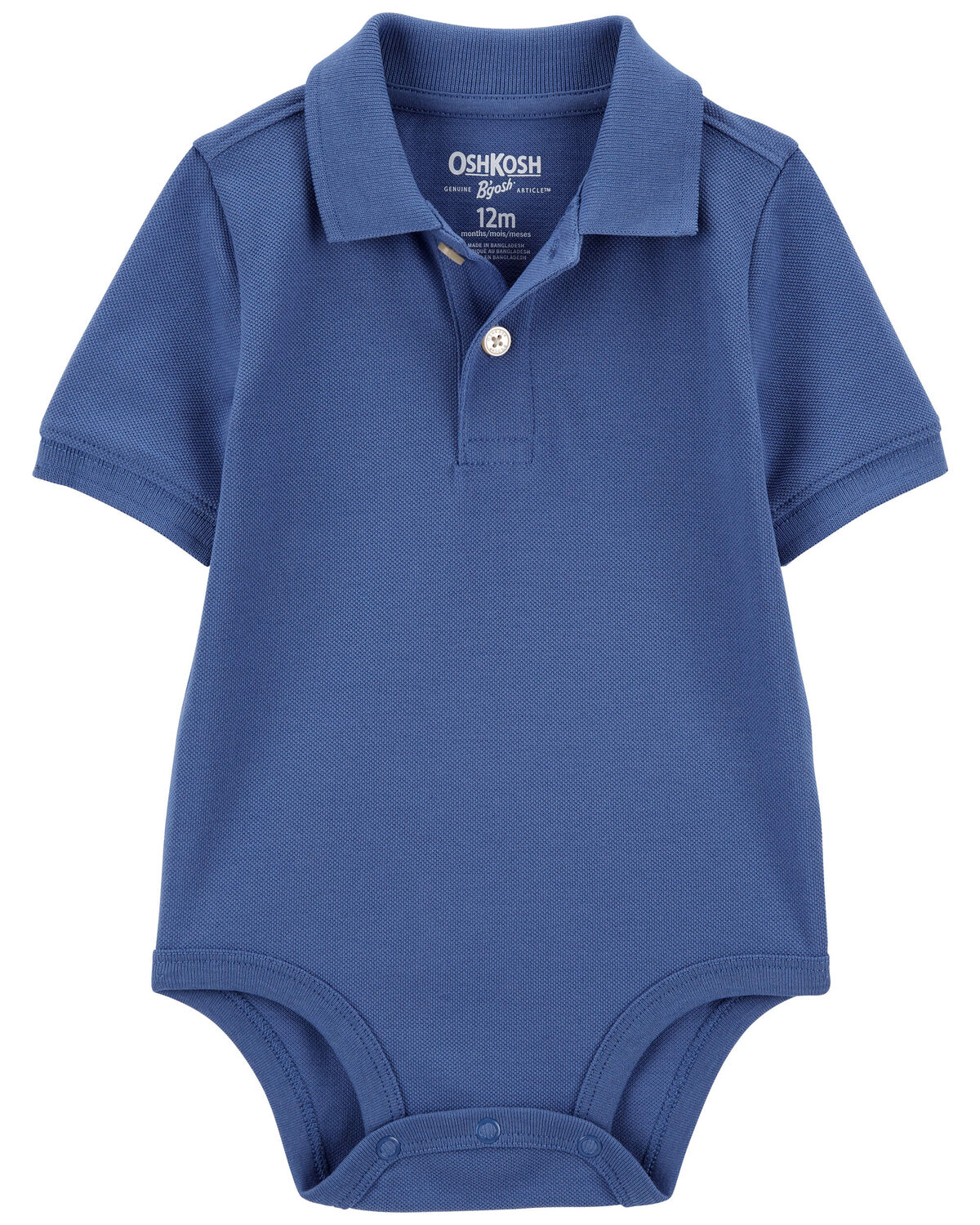 Blue Baby Polo Bodysuit