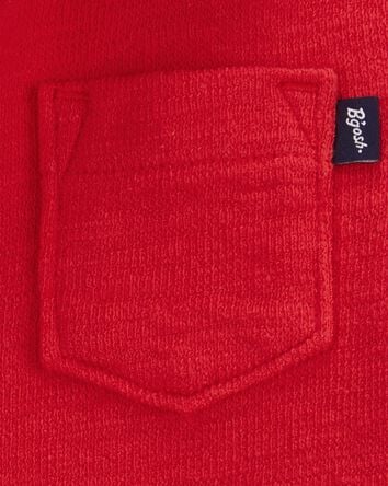 Baby Knit Button-Front Shirt-Red, 