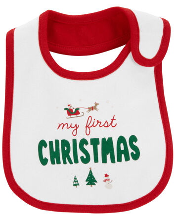 Baby My First Christmas Teething Bib, 