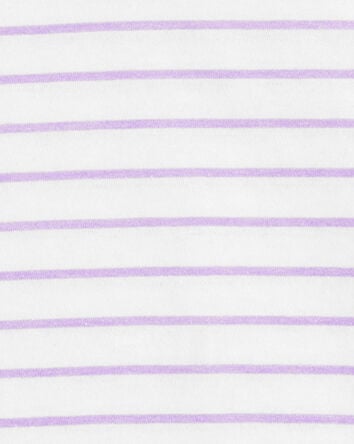 Kid Striped Short-Sleeve Fashion Top - Purple, 
