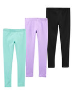 Kid 3-Pack Full-Length Leggings Set, image 1 of 4 slides