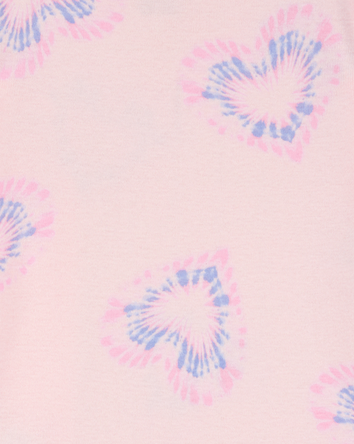 Toddler Girl 2-Piece Tie-Dye Hearts 100% Snug Fit Cotton Pajamas - Pink, 