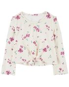 Toddler Floral Print Top Made With LENZING™ ECOVERO™ , image 1 of 4 slides