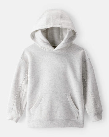 Toddler Boy Solid Fleece Long-Sleeve Hoodie - Grey, 