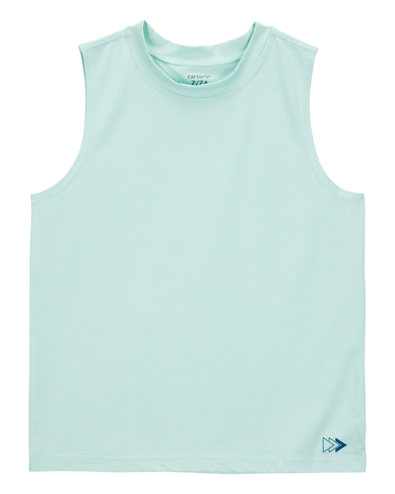 Kid Active Muscle Tank - Mint, image 1 of 3 slides
