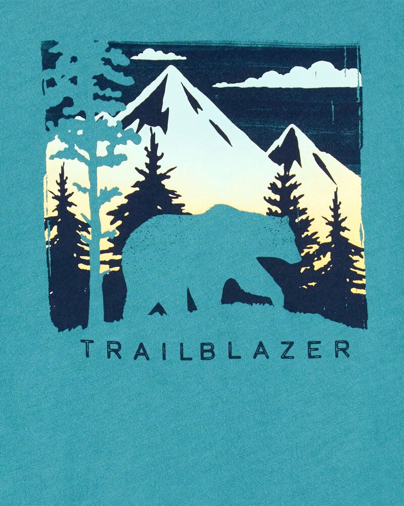 Kid Trailblazer Short-Sleeve Graphic Tee - Teal, image 2 of 3 slides