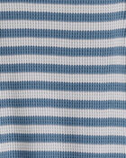 Baby Striped Waffle Knit Pajamas Made with Organic Cotton, image 3 of 5 slides