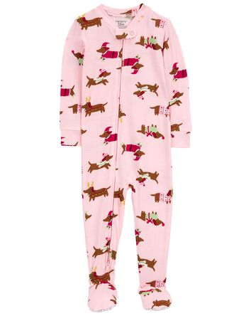 1-Piece Christmas Dog PurelySoft Footie Pajamas, 