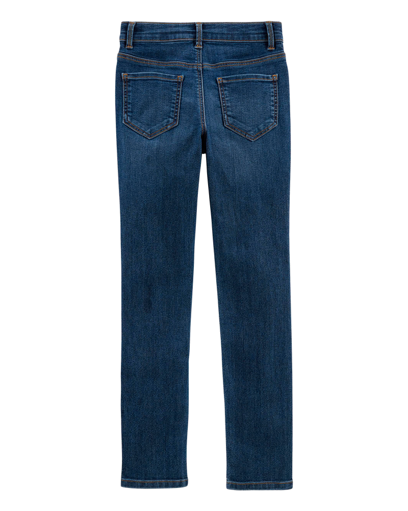 Kid Dark Blue Wash Super Skinny-Leg Jeans, image 2 of 5 slides