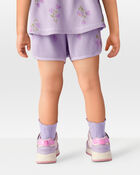 Toddler Floral Waffle Knit Shorts - Purple, image 3 of 6 slides