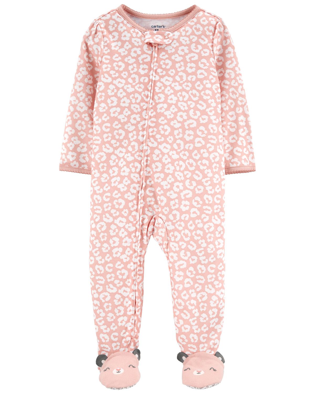 Pink Toddler 1-Piece Leopard Loose Fit Footie PJs | carters.com