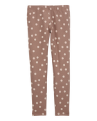 Girls Floral Stretch Leggings - Brown, image 2 of 5 slides