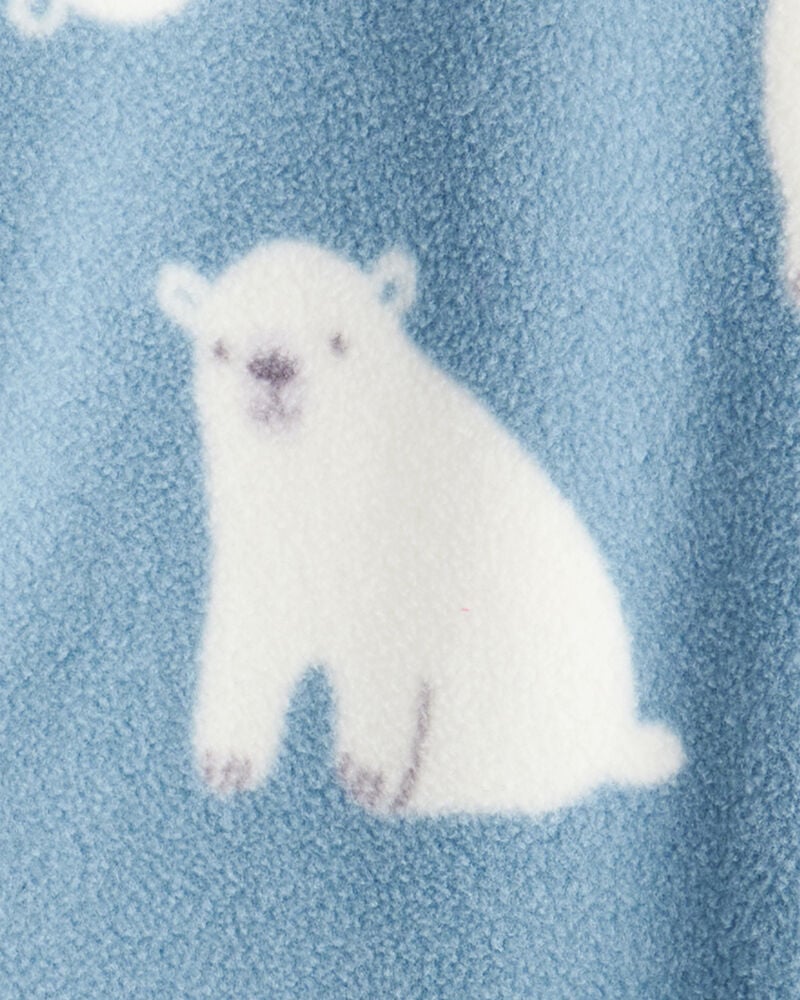 Baby Boy Polar Bear Loose Fit Long-Sleeve Sleep & Play Pajamas - Blue, image 3 of 4 slides