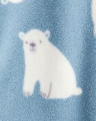 Baby Boy Polar Bear Loose Fit Long-Sleeve Sleep & Play Pajamas - Blue, image 3 of 4 slides