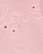 Baby Love Long-Sleeve Peplum Top - Pink, image 2 of 3 slides