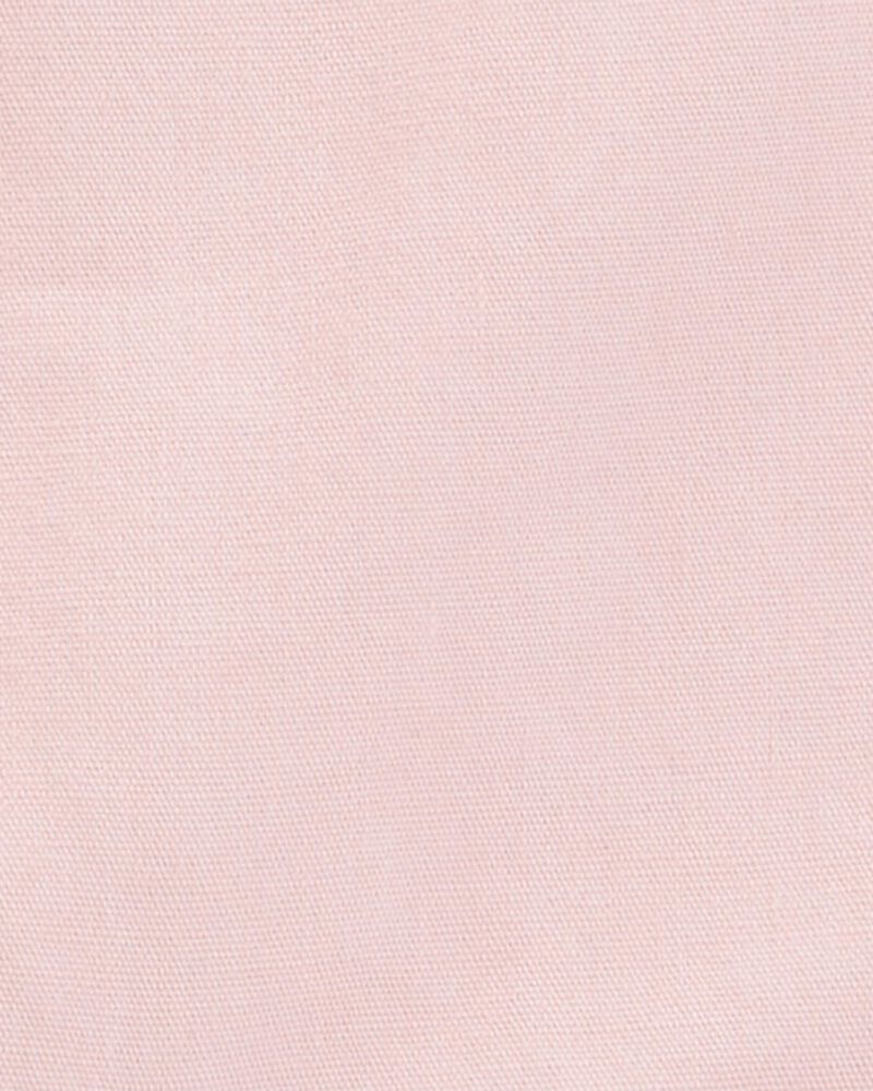 Toddler Heart Woven Shortalls - Pink, image 3 of 4 slides