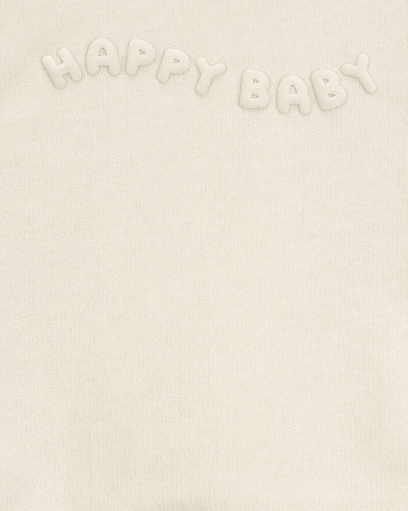 Baby Glitter Fleece Sweatshirt- Ivory, image 2 of 3 slides
