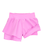 Kid 2-Piece Floral Active Racerback Tank & Flowy Layered Flip Short Set - Pink/Yellow, image 8 of 8 slides