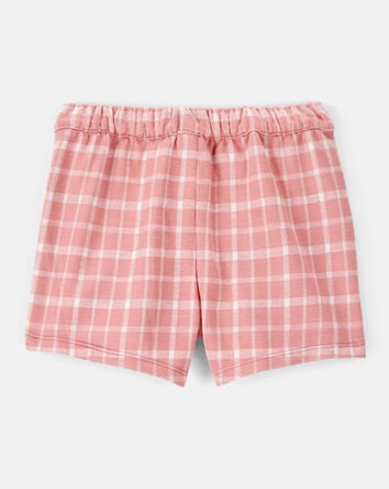 Toddler Girl Plaid Print Knit Skort - Pink, 