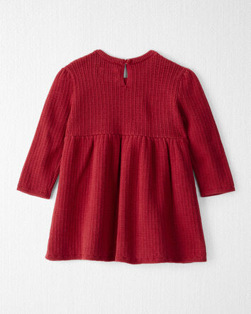 Baby Girl Organic Cotton Sweater Knit Dress, 