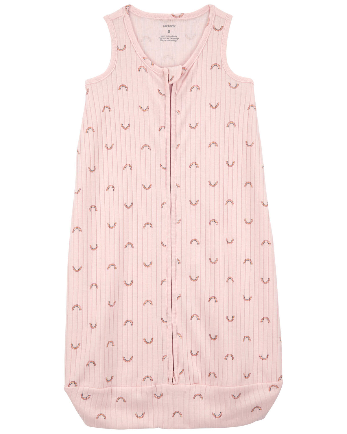 Pink Baby Rainbow 2Way Zip Wearable Blanket