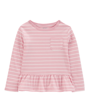 Toddler Striped Peplum Top, 