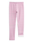 Kid Striped Cozy Fleece Leggings, image 3 of 5 slides