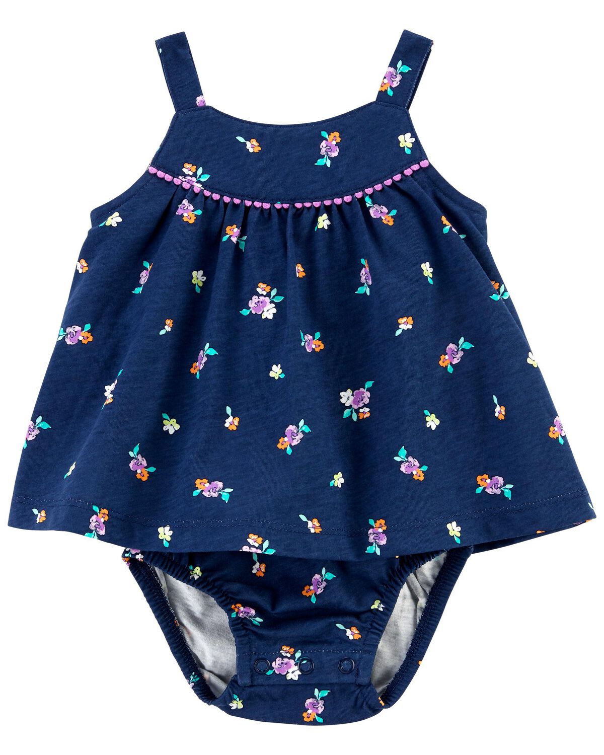 Navy Baby 1 Piece Navy Floral Dress Carters navy-baby-1-piece-navy-floral-dress-carters