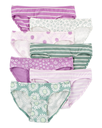 Kid 7-Pack Bikini Stretch Cotton Undies, 
