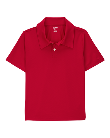 Kid Active Uniform Polo Shirt in Moisture Wicking BeCool&trade; Fabric - Red, 