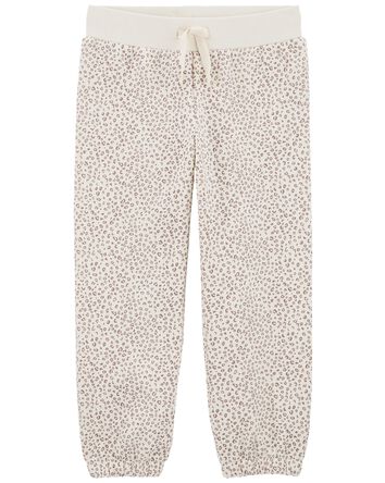 Toddler Leopard Pull-On Fleece Joggers, 