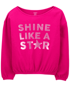 Kid Shine Like A Star Metallic Top, image 2 of 4 slides