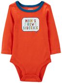 Orange - Baby Mom's Sidekick Long-Sleeve Bodysuit