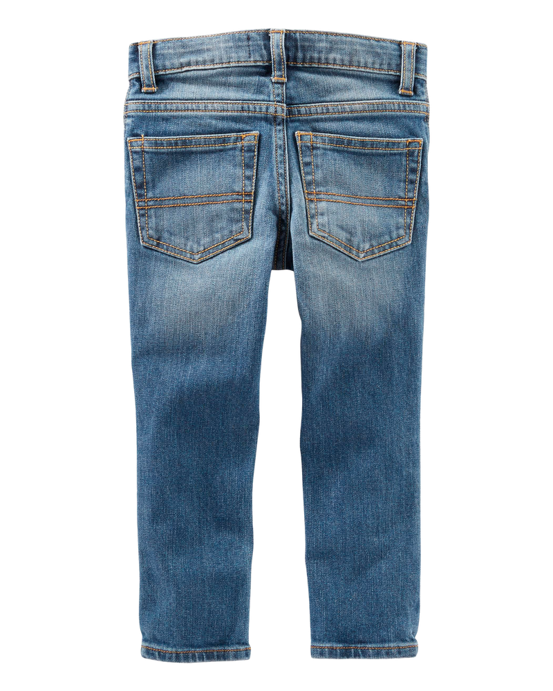Baby Medium Blue Wash Skinny-Leg Jeans, image 2 of 4 slides