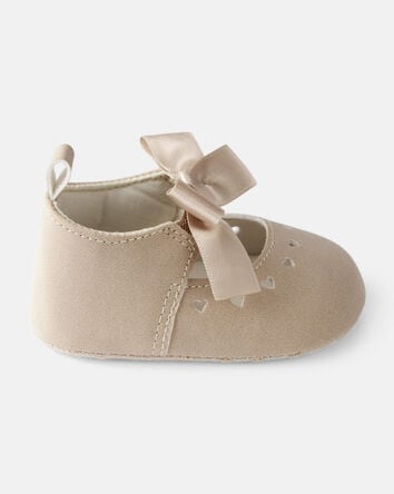 Baby Girl Bow Casual Shoes - Brown, 