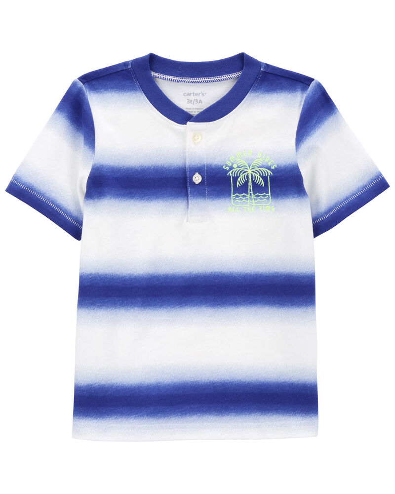 Baby Striped Jersey Henley, image 1 of 2 slides