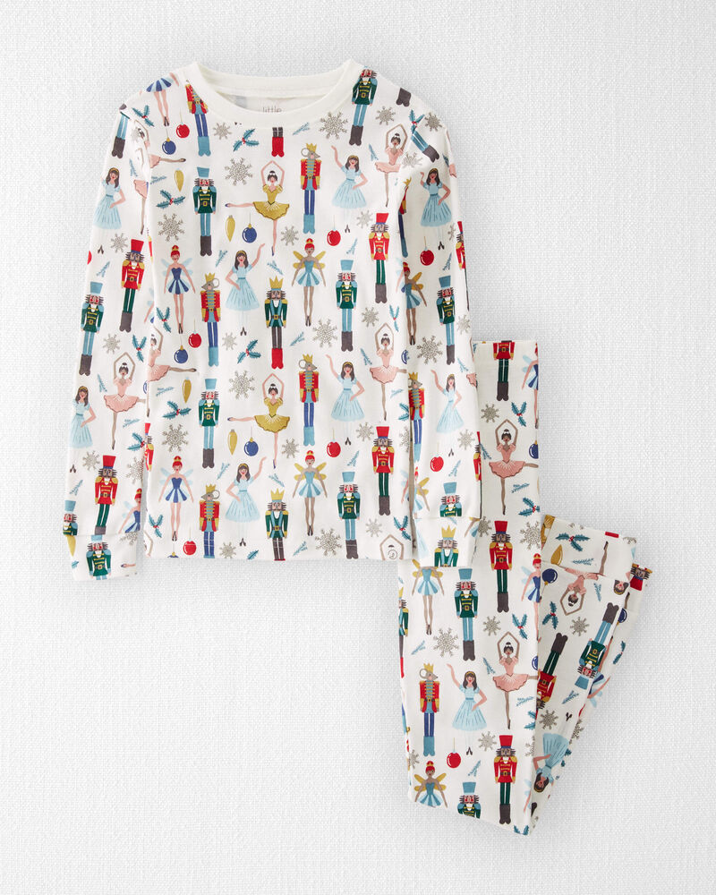 Kid Organic Cotton Pajamas Set in Holiday Nutcracker, image 1 of 4 slides