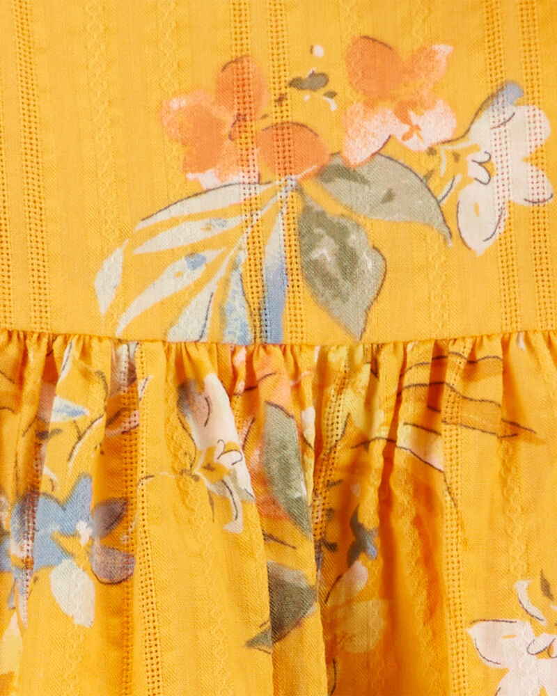 Baby Floral Print Seersucker Babydoll Dress, image 4 of 5 slides