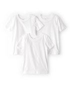 Kid 3-Pack Basic Short-Sleeve Tees - White, image 1 of 3 slides