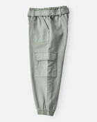 Toddler Girl Cotton Cargo Joggers - Green, image 3 of 5 slides