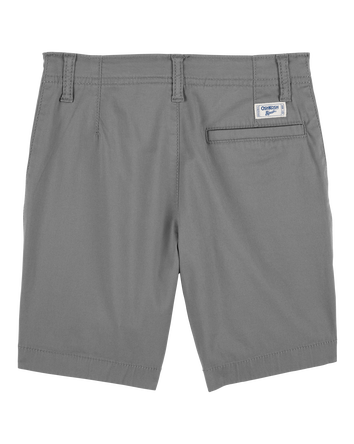 Boys Flat-Front Shorts - Grey, 