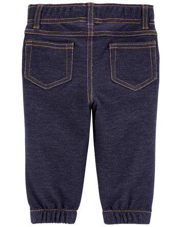 Baby Pull-On Faux Denim Pants, 