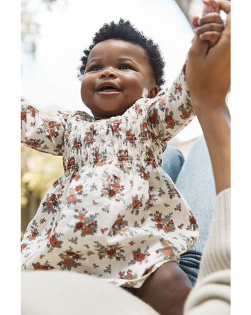 Baby 2-Piece Floral Dress & Sock Set, 